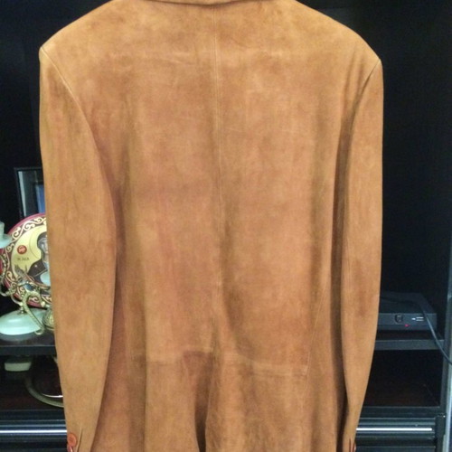 Leather jacket used, brown, size L