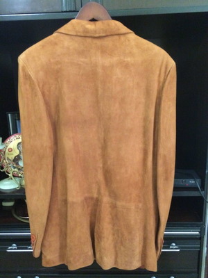 Leather jacket used, brown, size L