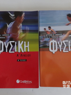 Physics Workbook A Lykeiou Savallas used, 2 volumes