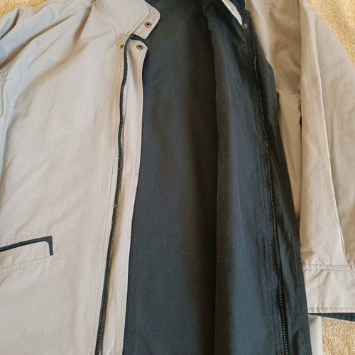 Men's double face jacket like new, beige and blue, size L
