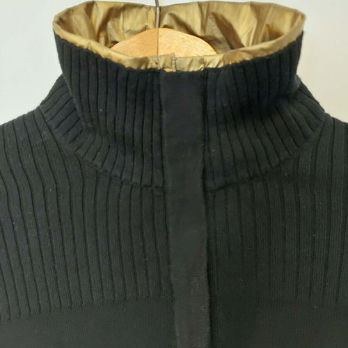 Ralph Lauren knitted men's quarter zip up pullover Small like new, black and gold