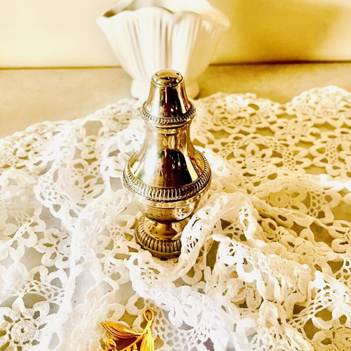 Vintage Silver-Plated Salt Shaker Empire Style like new