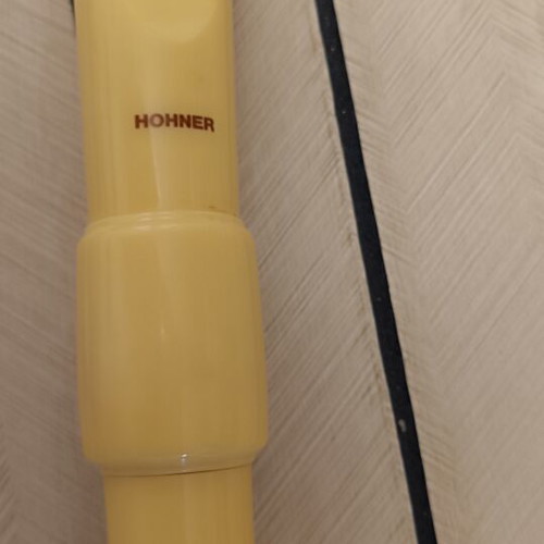 Soprano recorder by Hohner used, cream color, three-piece design