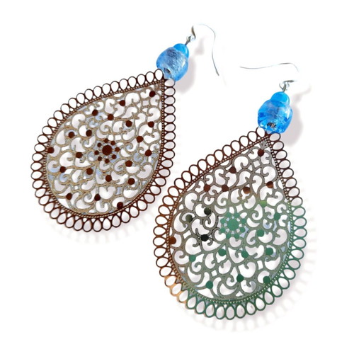 Earrings with nephrite silver, length 8 cm, new