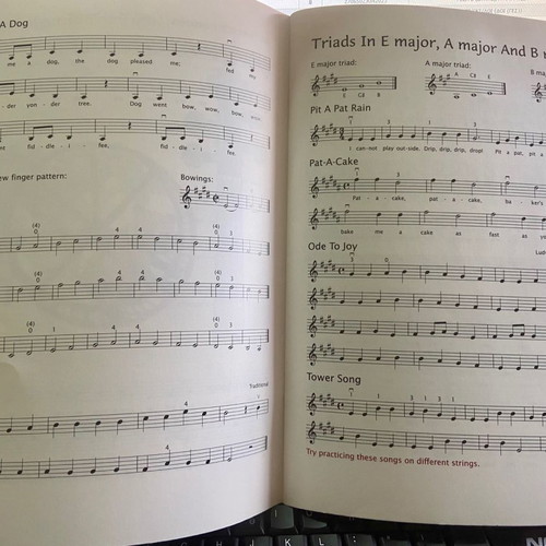 Violin learning books used for beginners volumes 1 and 2