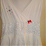  Παιδικό φόρεμα λευκό κρουαζέ με στρασάκια, Νο 12