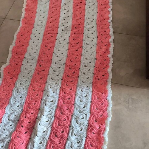 Handmade knitted blanket new, decorative 1.10x2.20