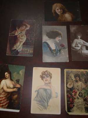 Ρομαντικές κάρτ ποστάλ μεταχειρισμένες, πακέτο 7, Μπελ Επόκ