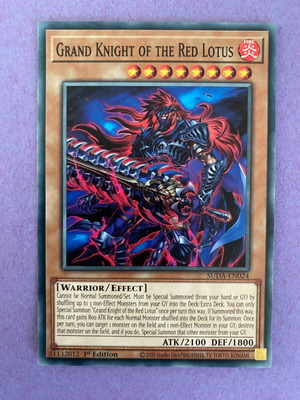 Grand Knight of the Red Lotus Yu-Gi-Oh card like new