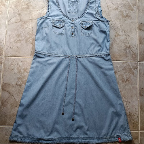 EDC by Esprit summer dress like new, 100% cotton, blue, size M