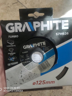 Graphite Diamond Disc Turbo 125mm 57H626 New