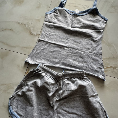 Summer pajama set, grey, size XL