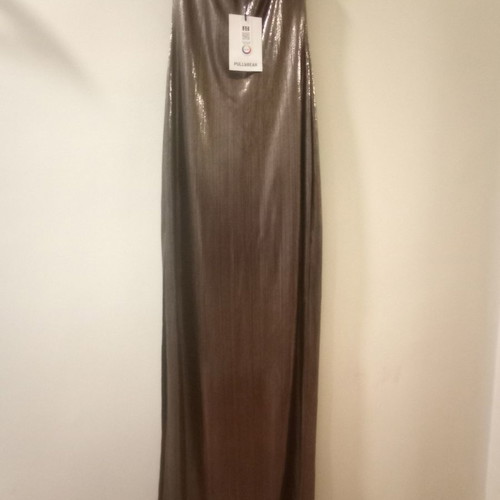 Maxi strapless dress new, shiny