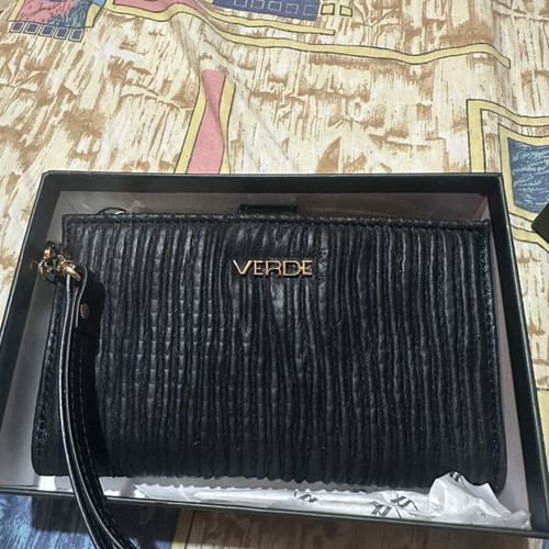 Verde black wallet, unused with tag
