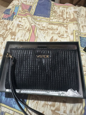 Verde black wallet, unused with tag