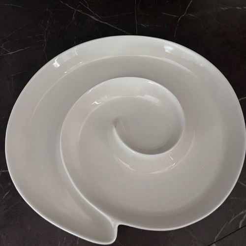 White serving platter new