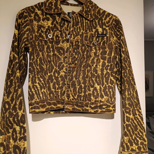 Dolce & Gabbana denim jacket animal print like new