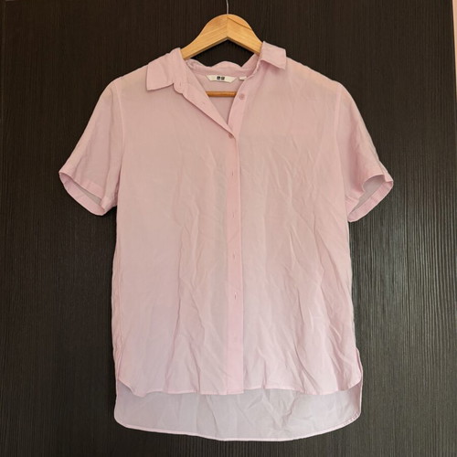 UNIQLO Baby Pink Short Sleeve Shirt, 100% Cotton