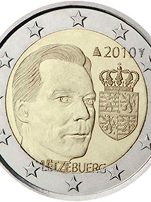 Λουξεμβούργο 2 Ευρώ 2010 UNC οικόσημο