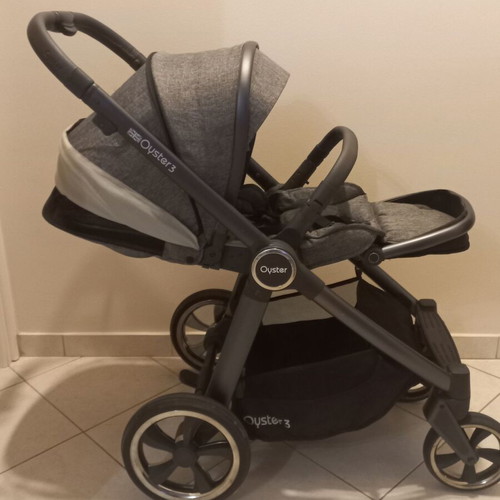 Oyster 3 stroller used with adapters and covers included