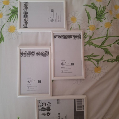 White wall frames set, new