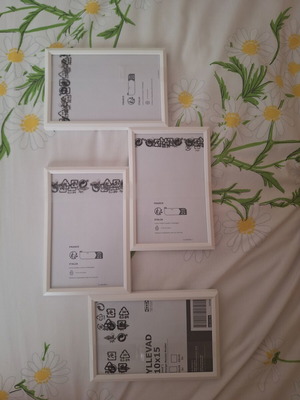 White wall frames set, new