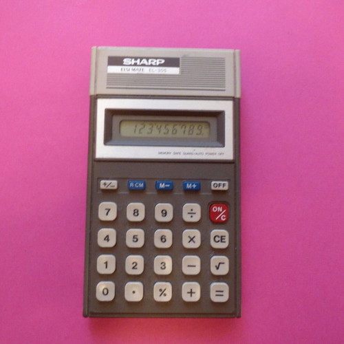 Vintage Sharp EL-305 calculator used, functional