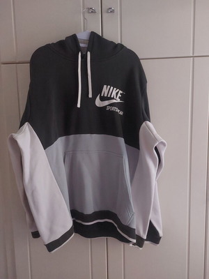 Nike hoodie size XXL like new, gray and green