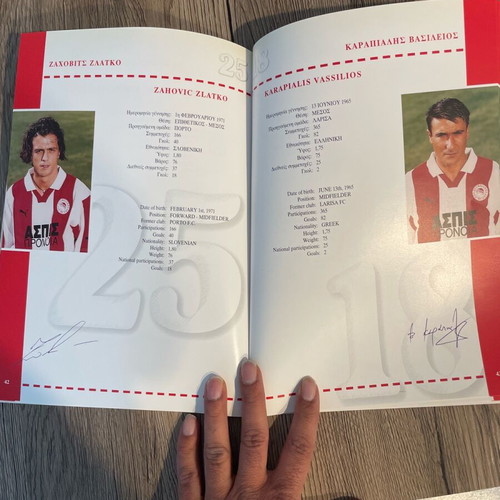 Olympiakos Official Yearbook 1999-2000 used, authentic