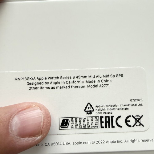 Apple Watch Series 8 45mm μεταχειρισμένο με αυθεντικό και 3 επιπλέον λουράκια
