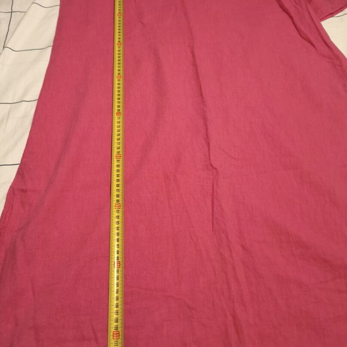 Zara linen dress caftan midi maxi with tortoise detail XL new