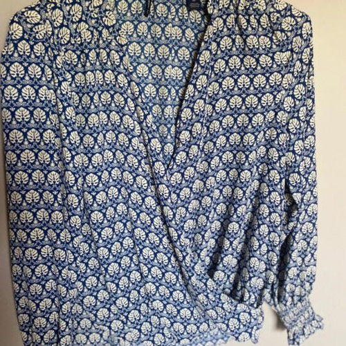 Scotch Soda blouse XS like new, white and blue