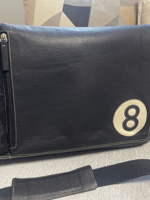 Vintage Andrea Cardone large leather crossbody bag like new, black