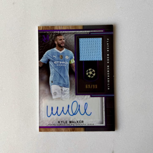 Topps Museum Kyle Walker Patch Auto /99 football card