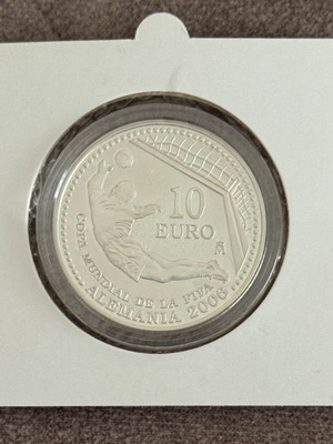 Ισπανία 2003 10 Euro Παγκόσμιο Κύπελλο FIFA 2006 Γερμανία ασημί Proof νόμισμα καινούργιο