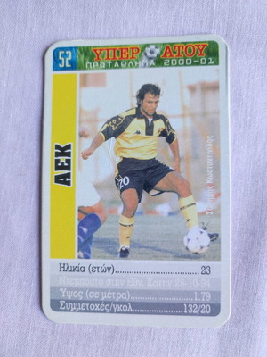 AEK Yperatou Mika Football Sticker 2000/01 used
