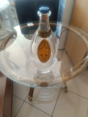 Metaxa collectible bottle 1968 used, Piraeus edition