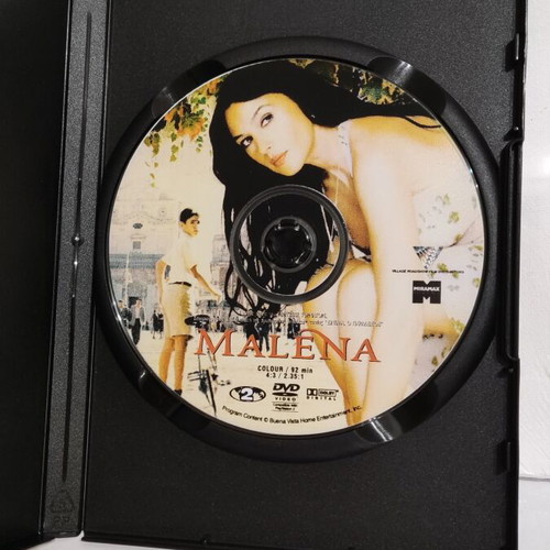 Malena DVD like new with Monica Bellucci, English audio, Greek subtitles