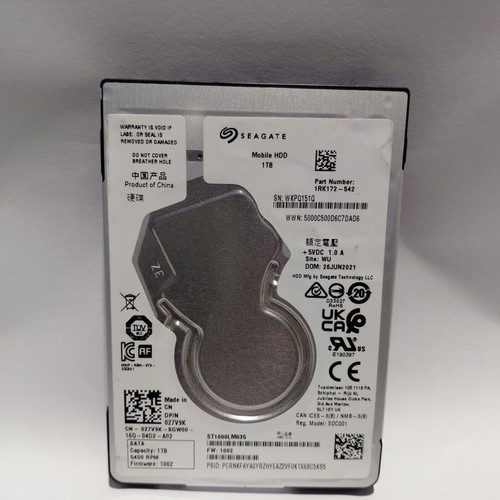 Seagate 1TB 2.5" Hard Drive New for Laptop Console Desktop