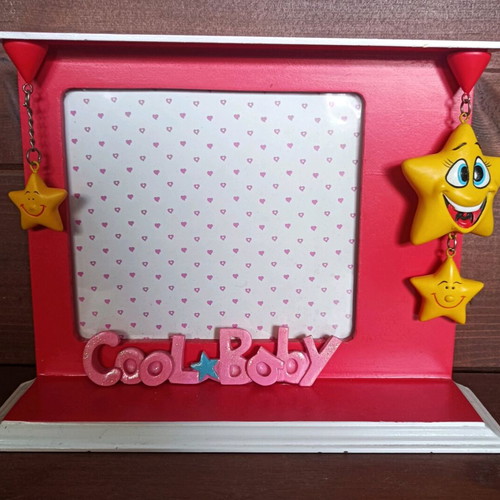 Vintage 90s piggy bank and photo frame set new