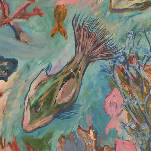 Painting "Vythos" acrylic on canvas new, Jereme K.