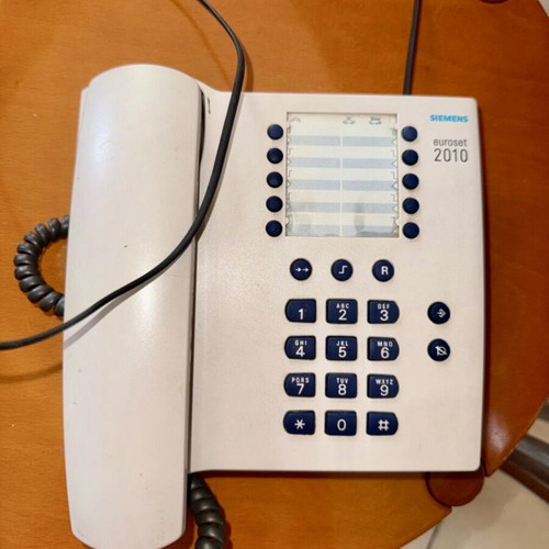 Siemens landline phone used, white, wired