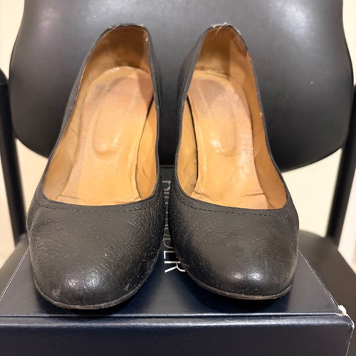 Haralas pumps used, black leather, 6 cm heel, size 40