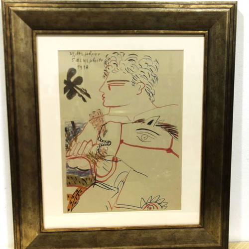 Painting copy of A. Fasianos framed, used, size 70x80cm
