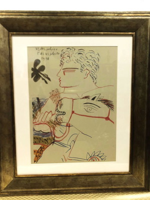 Painting copy of A. Fasianos framed, used, size 70x80cm