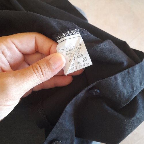 Short fitted shirt black, used, size M