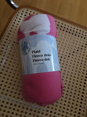 Fleet Lama children's blanket new, pink fleece 130x160 cm