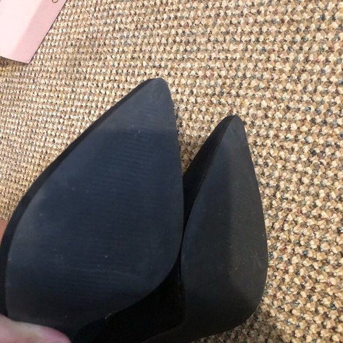 Velvet pumps new 10 cm black size 38