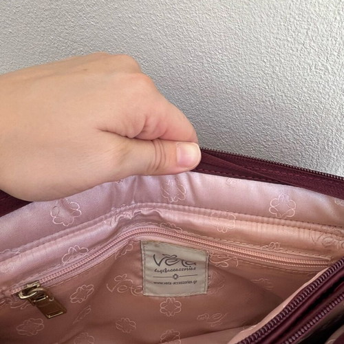 Veta bag Burgundy new crossbody with multiple compartments