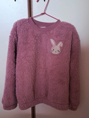 H&M fleece sweater like new, 122/128, pink and purple